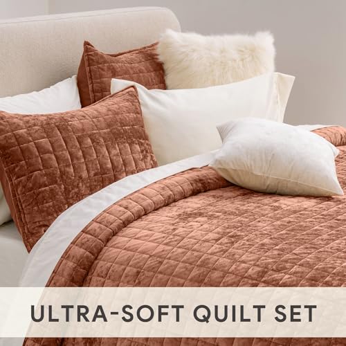 Channel Box Stitch Velvet Quilt Set