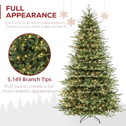 9 ft Prelit Christmas Tree with Realistic PE Foliage