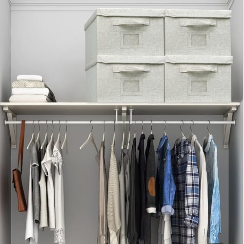 Storage Bins With Lids Closet Organizer Cabinet Box For Clothes (4 Count)