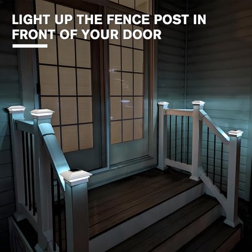 White Solar Post Cap Lights (8 Count)