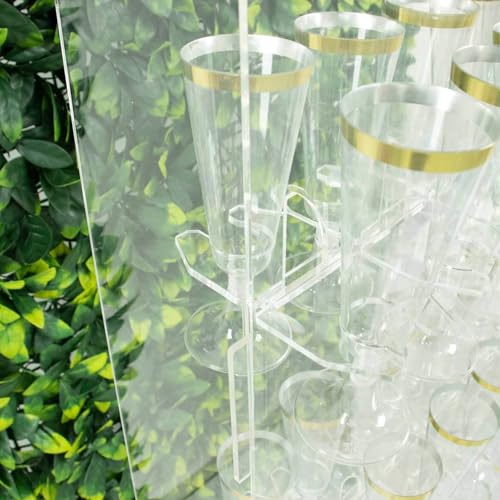 20 Pack 3" Clear Acrylic Glass Holder Hooks for Double Side Display On Champagne Rack Stand (20 Count)