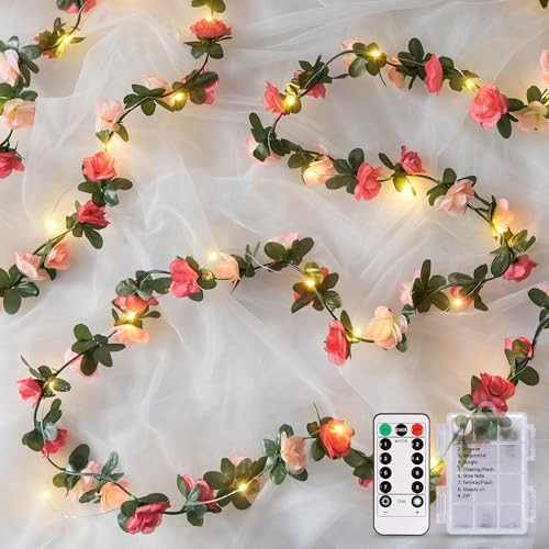 Rose Pink Flower Lights (50 Count)