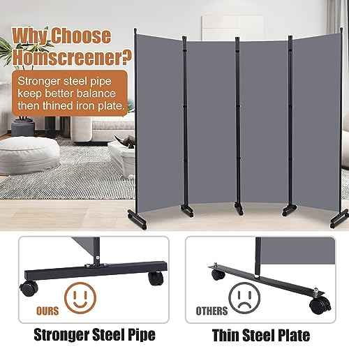 Room Divider 88'' Wide Folding Privacy Screens