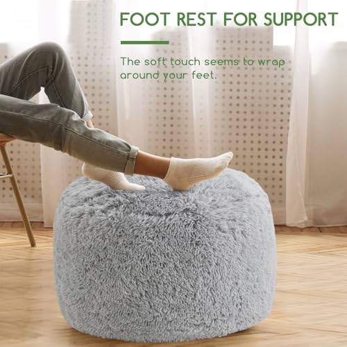 Round Stuffed Pouf Ottoman
