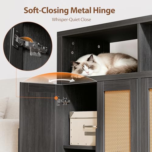 Rattan Buffet Cabinet with Storage