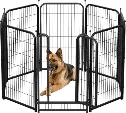 Metal Dog Playpen 45in H 8 Panels Heavy Duty Dog Fence