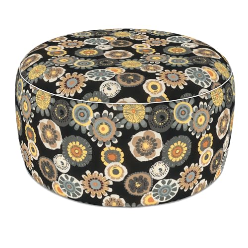 Indoor Outdoor Large Inflatable Ottoman Pouf D31 x H14 Inch