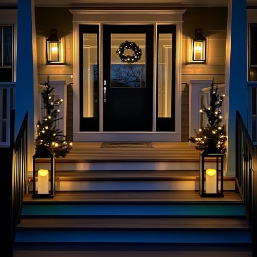 4"x9" Outdoor Waterproof Flameless Candles with Timers and Remote Control (4 Count)