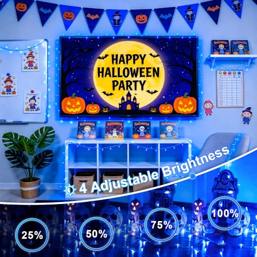 168ft 600 Blue LED Christmas Lights Outdoor Waterproof with Remote (168 Foot)
