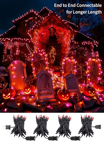 2 Pack Orange & Purple Halloween Mini Lights (2 Count)