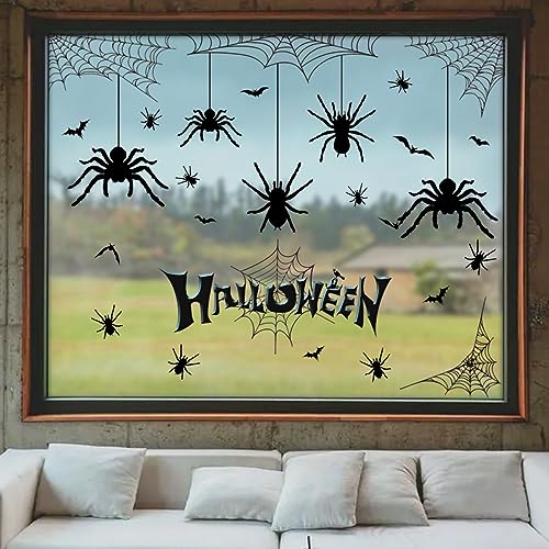 Halloween Spider Web Bat Patterns Wall Decals