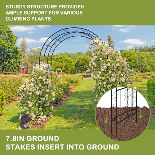 7FT Metal Garden Arch Arbor