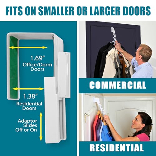 2-Pack Over-the-Door Cascading Hanger Hooks, White (2 Count)