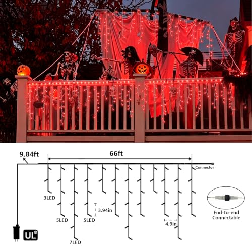 Red Halloween Lights (66 Foot)