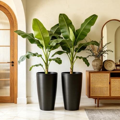 Autodaya 22.8" Tall Outdoor Planters Set of 2 (2 Count)