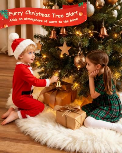 36 Inches Faux Fur Christmas Tree Skirt