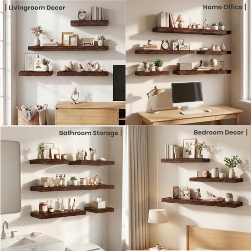 Deep Floating Shelves 60x12” Set of 1