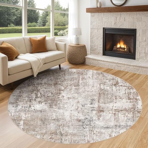 6ft Round Area Rug Living Room Rugs (24 Count)