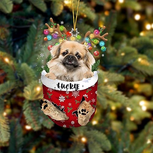 Tibetan Spaniel Christmas Tree Ornament