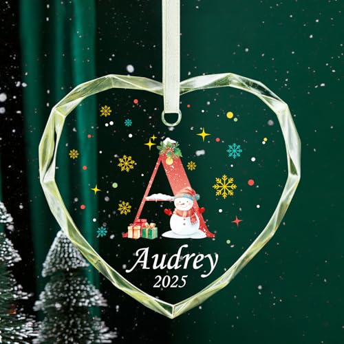 Personalized Christmas Ornaments with Initial Name