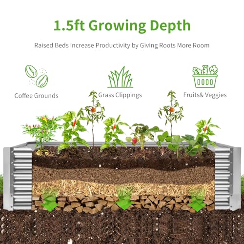 Metal Raised Garden Bed for Gardening