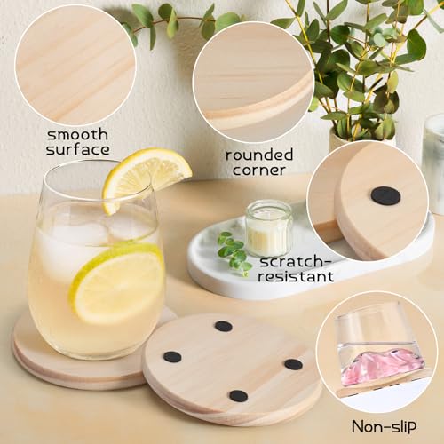 36 PCS Unfinished Wood Coasters