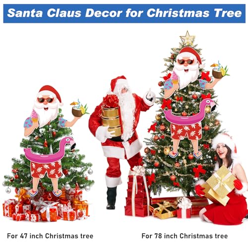 Summer Christmas Tree Topper Santa Claus