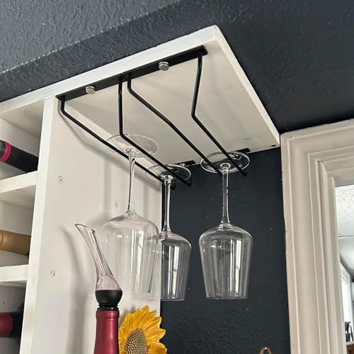 10.8 Inch Black Wine Glass Rack (2 Count)
