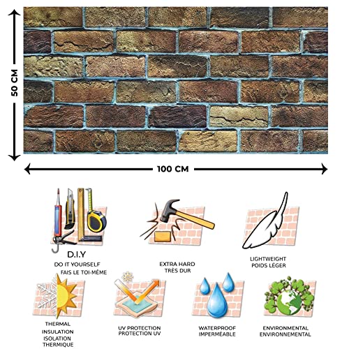 3D Wall Panels Faux Brick (27 Sq Ft)