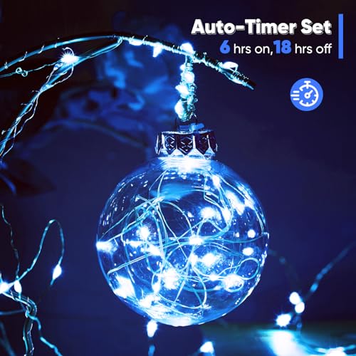 4 Pack 65.6 Ft. Battery Operated Outdoor String Lights with Remote & Timer (4 Count)