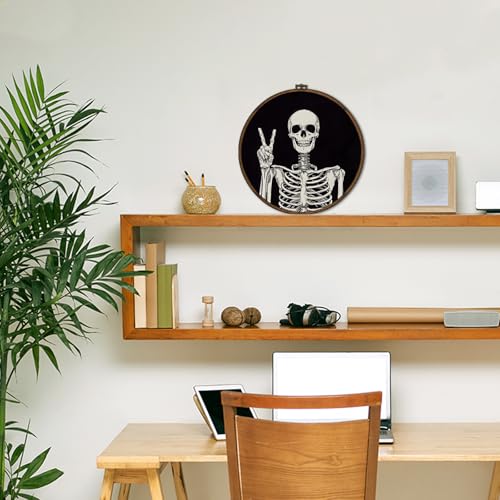 Gothic Skeleton Wall Art Decor Framed