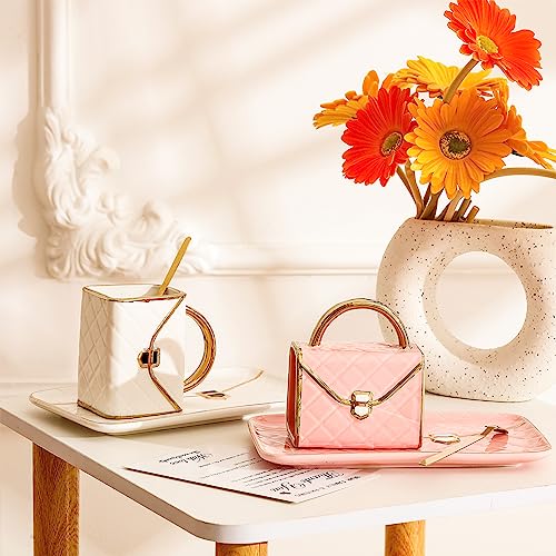4 Sets Coffee Mug Elegant Handbag Shaped Cup