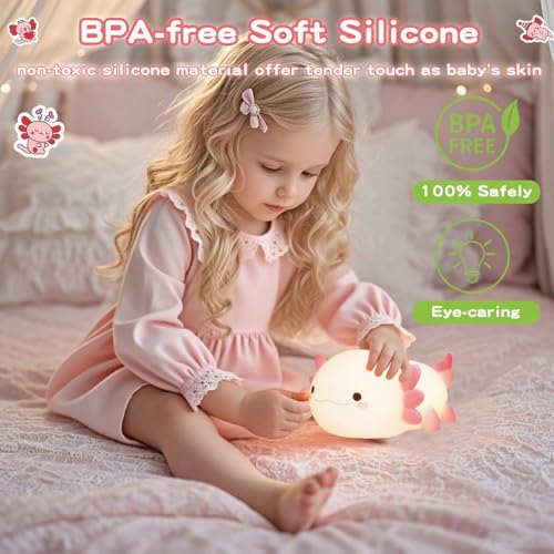 Pink Axolotl Lamp