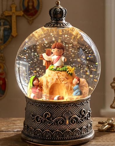 Nativity Snow Globe Empty Tomb Nativity Scene Christmas Decor 105mm