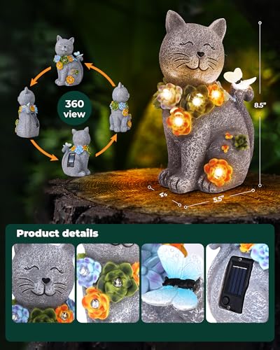 Solar Garden Statues Outdoor Decor