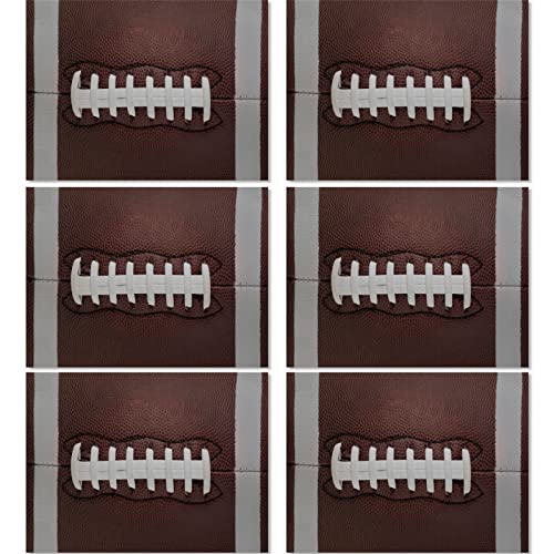 Football Plastic Placemats Set of 6 Sport Table mats 17×13×0.04in (6 Count)