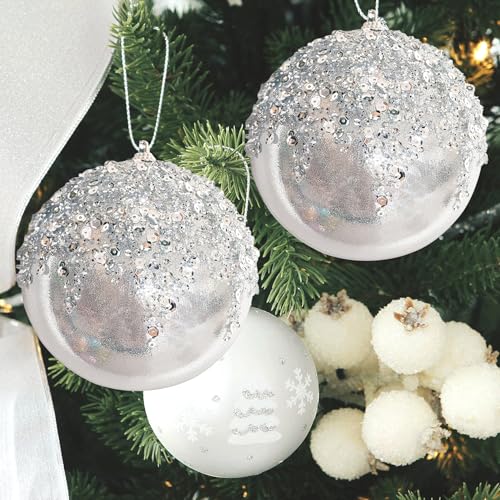 3Pcs Christmas Balls Ornaments (3 Count)