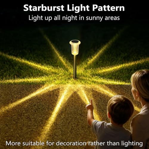 Solar Garden Lights Outdoor Waterproof Warm White LED 15 Pack (15 Count)