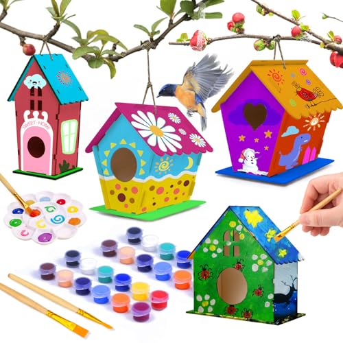 4 Pack Bird House Craft Kit