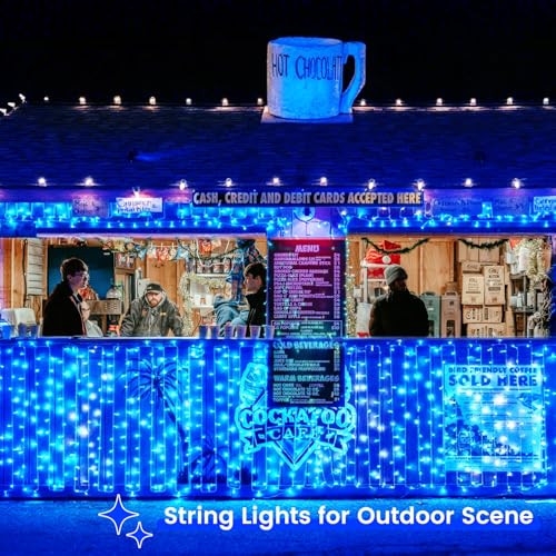 2 Pack 200 LED Battery Operated String Lights