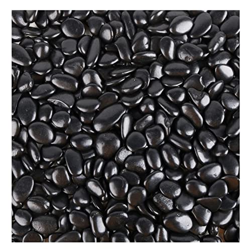 Black Pebbles for Plants 7lb Bulk Bag Aquarium Gravel 0.5"