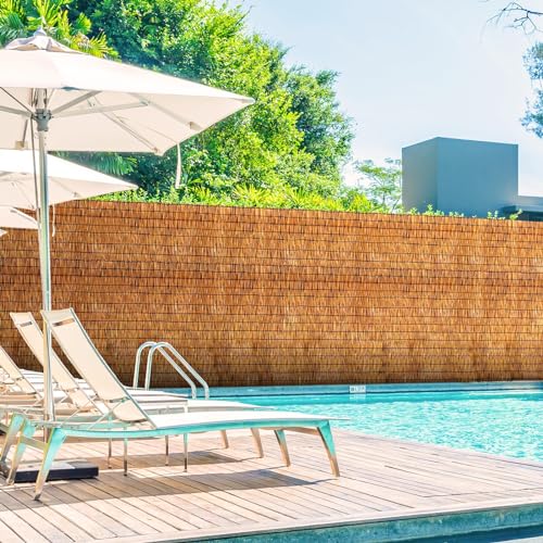 Natural Reed Fencing Roll 6FTx16.4FT Privacy Screen for Patio (98.4 Sq Ft)