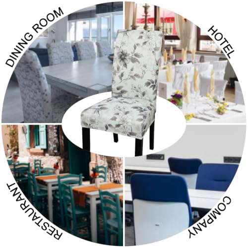 Pattern Chair Covers for Dining Room Set of 6