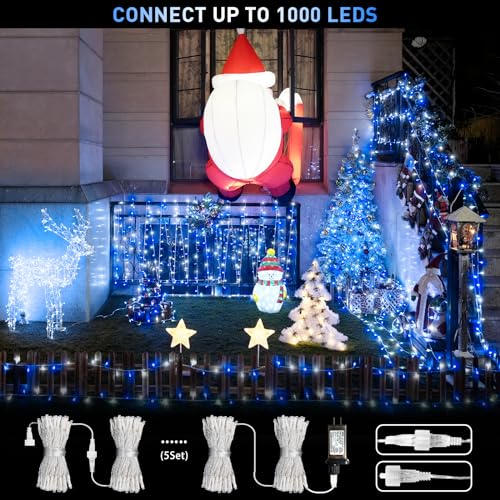 Blue and White String Lights Indoor (66 Foot)