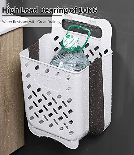 Plastic Foldable Laundry Basket with Handle