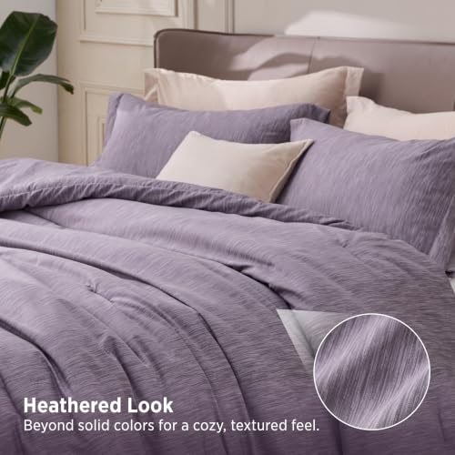 Gray Purple Full Size Comforter Set