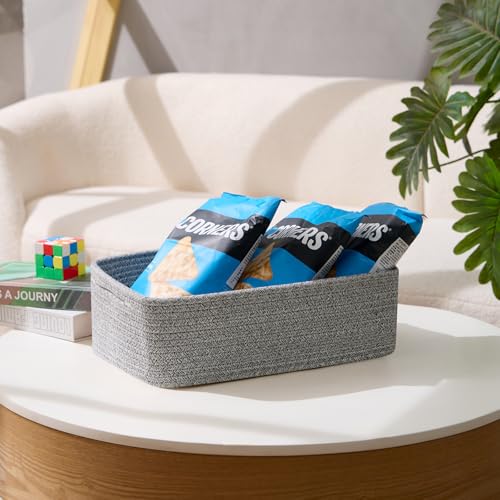Large Shallow Organizing Baskets 15x11x5.1 Inches (2 Count)