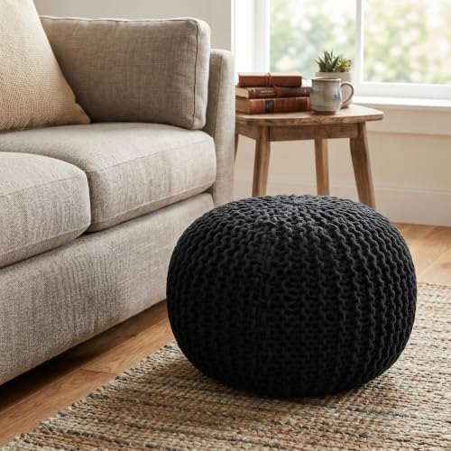 Round Pouf Ottoman Foot Rest