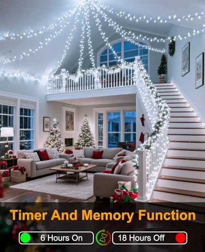 40FT 120 LED Christmas Lights Outdoor