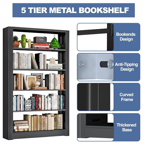 Bookshelf Heavy Duty Metal Book Shelf